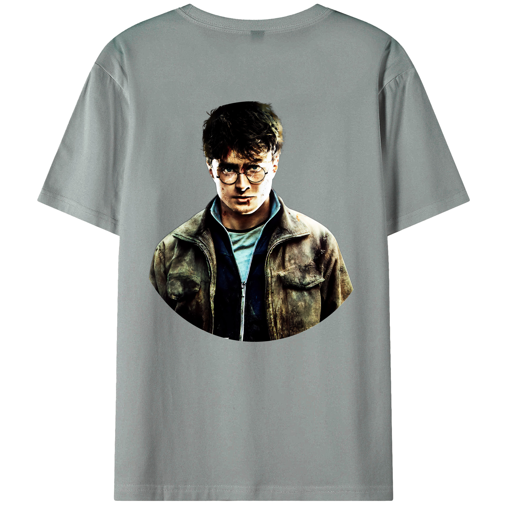 （画像用） Harry Potter ハリー・ポッターシリーズ 綿100％ メンズ半袖Tシャツ（バックプリント） 通気性